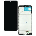 Дисплей для Samsung M225 Galaxy M22, чорний, з рамкою, China quality, (TFT)