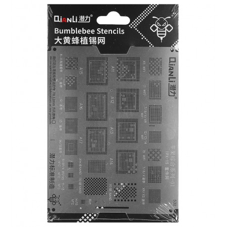 BGA-трафарет QianLi QS532 iPhone Universal 01 для iPhone X - iPhone 15 (WiFi, Baseband, Nand, NFC, A11-A17) BGA-трафарет QianLi QS532 iPhone Universal 01 для iPhone X - iPhone 15 (WiFi, Baseband, Nand, NFC, A11-A17)