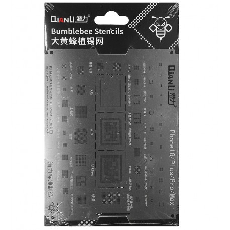 BGA-трафарет QianLi QS689 iPhone 16, iPhone 16 Plus, iPhone 16 Pro, iPhone 16 Pro Max BGA-трафарет QianLi QS689 iPhone 16, iPhone 16 Plus, iPhone 16 Pro, iPhone 16 Pro Max