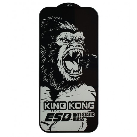 Захисне скло для Apple iPhone 15, King Kong ESD Anti-Static, чорне