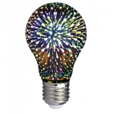 Світлодіодна лампа A60 LED 3D-фейєрверк кольорова E27