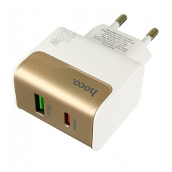 Зарядное устройство Hoco CS71A, USB, Type-C PD20Вт QC3.0, белое Зарядное устройство Hoco CS71A, USB, Type-C PD20Вт QC3.0, белое