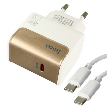 Зарядний пристрій Hoco CS72A, Type-C PD30Вт, з кабелем Type-C - Type-C Зарядний пристрій Hoco CS72A, Type-C PD30Вт, з кабелем Type-C - Type-C