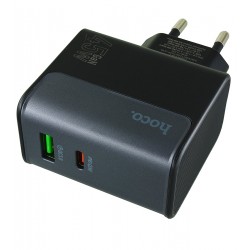 Зарядное устройство Hoco CS74A, USB, Type-C PD40Вт, midnight black Зарядное устройство Hoco CS74A, USB, Type-C PD40Вт, midnight black