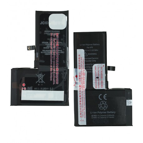 Аккумулятор JC для Apple iPhone X, Li-ion, 3,81 В, 3216 мАч, увеличенная емкость, без ошибки