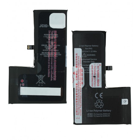 Аккумулятор JC для Apple iPhone XS, Li-ion, 3,81 В, 3158 мАч, увеличенная емкость, без ошибки