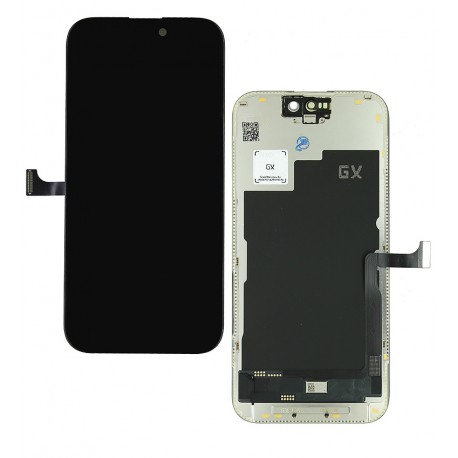 Дисплей для Apple iPhone 15 Pro, чорний, з сенсорним екраном, з рамкою, High Quality, GX-AMOLED , 120Hz