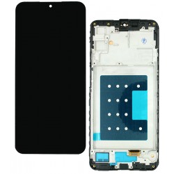 Дисплей для Samsung A165 Galaxy A16, черный, с рамкой, широким ободком, High Quality, (OLED)