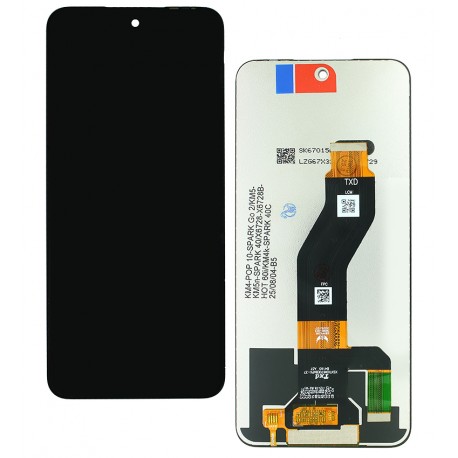 Дисплей для Infinix Hot 60 (X6726), Smart 10 (X6725), Smart 10 Plus (X6725B), черный, без рамки, High quality