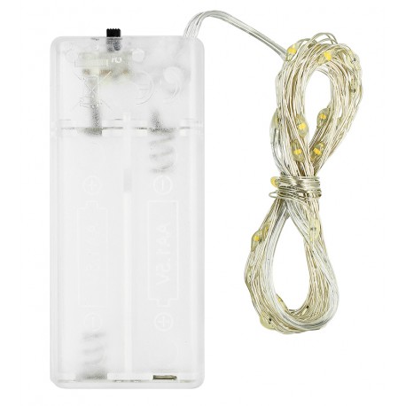 Светодиодная гирлянда Xmas Капля росы 3m на медной проволоке Теплый от батареек