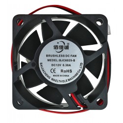 Вентилятор 60 х 60 х 25мм 12V BJC6025-S (2 провода) 0.38A подшипник скольжения Вентилятор 60 х 60 х 25мм 12V BJC6025-S (2 провода) 0.38A подшипник скольжения