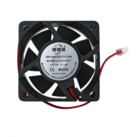 Вентилятор 60 х 60 х 25 мм 12V BJC6025-S (2 дроти) 0.15A підшипник ковзання