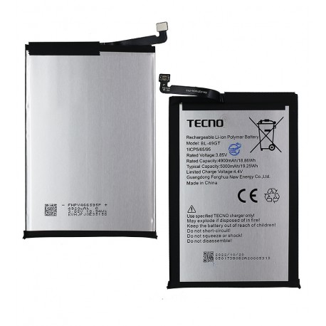 Акумулятор BL-49GX для Tecno Camon 17 /Camon 17P /Camon 18 /Camon 19 Neo /Spark 9 Pro, 5000 мАг, оригінал (PRC) Акумулятор BL-49GX для Tecno Camon 17 /Camon 17P /Camon 18 /Camon 19 Neo /Spark 9 Pro, 5000 мАг, оригінал (PRC)