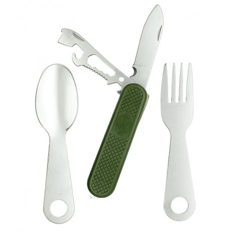 Набор туристический нож, вилка, ложка Traveler 10,5см K-601 Набор туристический нож, вилка, ложка Traveler 10,5см K-601