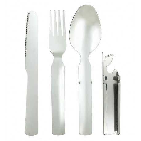 Туристический набор 4 в 1 ложка, вилка, нож, открывалка 17.3 см S-168 Туристический набор 4 в 1 ложка, вилка, нож, открывалка 17.3 см S-168