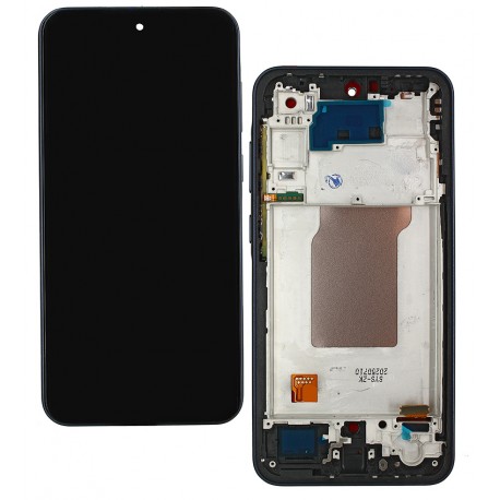 Дисплей для Samsung A356 Galaxy A35 5G, синій, з рамкою, China Quality, (TFT)