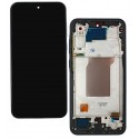 Дисплей для Samsung A356 Galaxy A35 5G, синій, з рамкою, China Quality, (TFT)