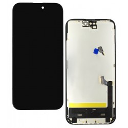 Дисплей для Apple iPhone 15 Plus, черный, с рамкой, High Quality, DD-OLED