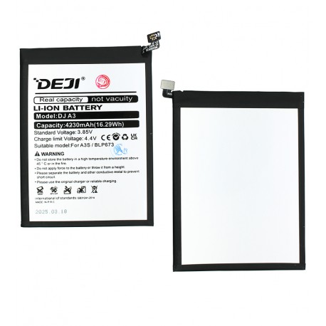 Аккумулятор Deji BLP673 для Oppo A3S 4230mAh