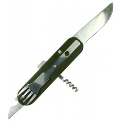 Набір туристичний ніж, виделка, ложка Traveler 14,2 см K-607, 7 в 1