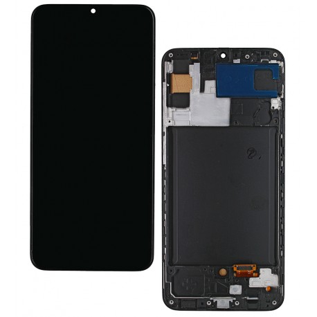 Дисплей для Samsung A307 Galaxy A30s, A307F/DS Galaxy A30s, черный, с рамкой, копия, (TFT)