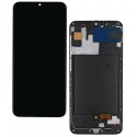Дисплей для Samsung A307 Galaxy A30s, A307F/DS Galaxy A30s, черный, с рамкой, копия, (TFT)