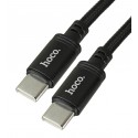 Кабель Type-C - Type-C, Hoco X91, PD 60W, круглий, 3 метри, в тканинному обплетенні, чорний