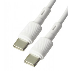 Кабель Type-C - Type-C, Hoco X83, PD 60W, силиконовый, белый