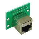 Плата друкована з роз ємом RJ45 вертикальний to DIP
