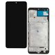Дисплей для Samsung A225 Galaxy A22, чорний, з рамкою, China Quality, (TFT)