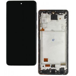 Дисплей для Samsung A725 Galaxy A72, A726 Galaxy A72 5G, серебристый, с рамкой, High Quality, (OLED)