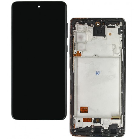 Дисплей для Samsung A725 Galaxy A72, A726 Galaxy A72 5G, серебристый, с рамкой, High Quality, (OLED)