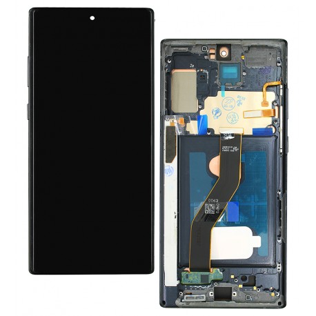 Дисплей для Samsung N975F Galaxy Note 10 Plus, чорний, з сенсорним екраном, з рамкою, China Quality, (TFT)