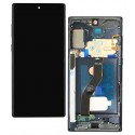 Дисплей для Samsung N975F Galaxy Note 10 Plus, чорний, з сенсорним екраном, з рамкою, China Quality, (TFT)