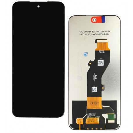 Дисплей для Tecno Spark 30C (KL5n), з сенсорним екраном (дисплейний модуль), чорний, (Box)