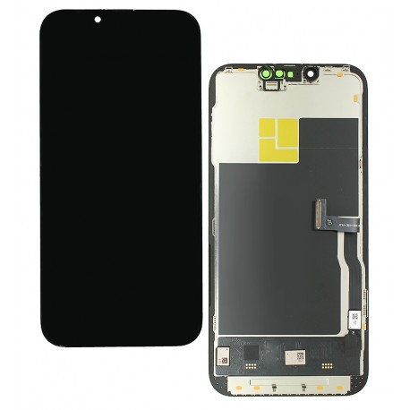 Дисплей для Apple iPhone 13 Pro, чорний, з рамкою, High Quality, JCID-OLED SOFT