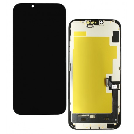 Дисплей для Apple iPhone 14 Plus, чорний, з рамкою, High Quality, JCID-OLED SOFT