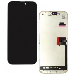 Дисплей для Apple iPhone 16 Pro Max, чорний, з рамкою, High Quality, 120Hz JCID-OLED SOFT