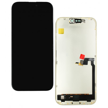 Дисплей для Apple iPhone 16 Pro Max, чорний, з рамкою, High Quality, DD-OLED