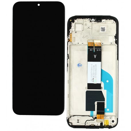 Дисплей для Xiaomi Redmi 15C (4G), чорний, з сенсорним екраном, з рамкою, High Quality