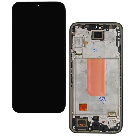 Дисплей для Samsung A346 Galaxy A34 5G, черный, с рамкой, High Copy, с широким ободком, (OLED)