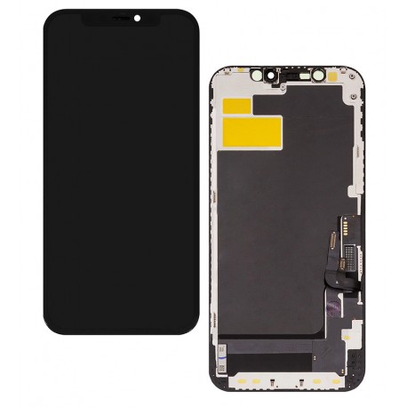 Дисплей для Apple iPhone 12, iPhone 12 Pro, черный, с рамкой, High Quality, без микросхемы, (OLED), XY OEM Soft Дисплей для Apple iPhone 12, iPhone 12 Pro, черный, с рамкой, High Quality, без микросхемы, (OLED), XY OEM Soft