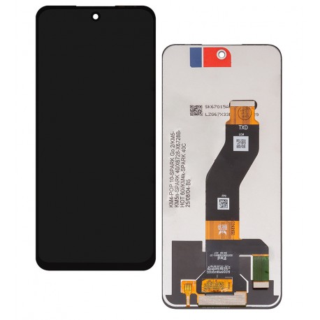 Дисплей для Infinix Hot 60i (X6730), Tecno Spark 40 (KM5), Spark 40C (KM4k), Spark Go 2 (KM4), чорний, без рамки, High Quality, XSXTXDI670EBAPX