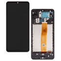 Дисплей для Samsung A125F Galaxy A12, черный, с рамкой, High Quality, universal
