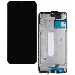 Дисплей для Samsung A256 Galaxy A25, черный, с рамкой, копия, (TFT)