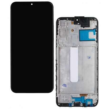 Дисплей для Samsung A256 Galaxy A25, черный, с рамкой, копия, (TFT)