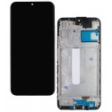 Дисплей для Samsung A256 Galaxy A25, черный, с рамкой, копия, (TFT)