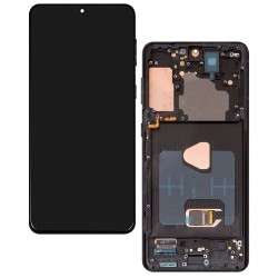 Дисплей для Samsung G996 Galaxy S21 Plus 5G, чорний, з рамкою, оригінал (переклеєне скло) Дисплей для Samsung G996 Galaxy S21 Plus 5G, чорний, з рамкою, оригінал (переклеєне скло)