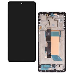 Дисплей для Xiaomi Poco F5, чорний, з рамкою, оригінал (PRC), 23049PCD8G, 23049PCD8I