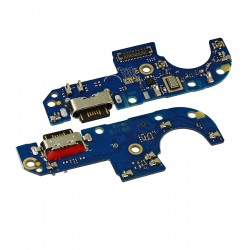 Шлейф для Motorola Moto G42, конектора зарядки, з компонентами, з мікрофоном, High Copy, (плата зарядки)